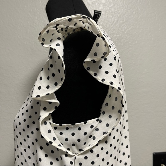Forever 21  Polka Dot Pleated Flutter Top - Small - Picture 4 of 8